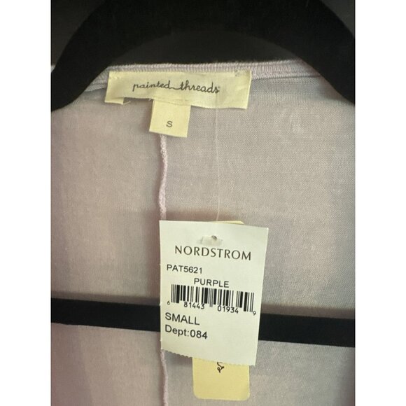Nordstrom Painted Threads Cocoon Knit Sweater Cardigan Small Purple Lavender NWT - Picture 2 of 4